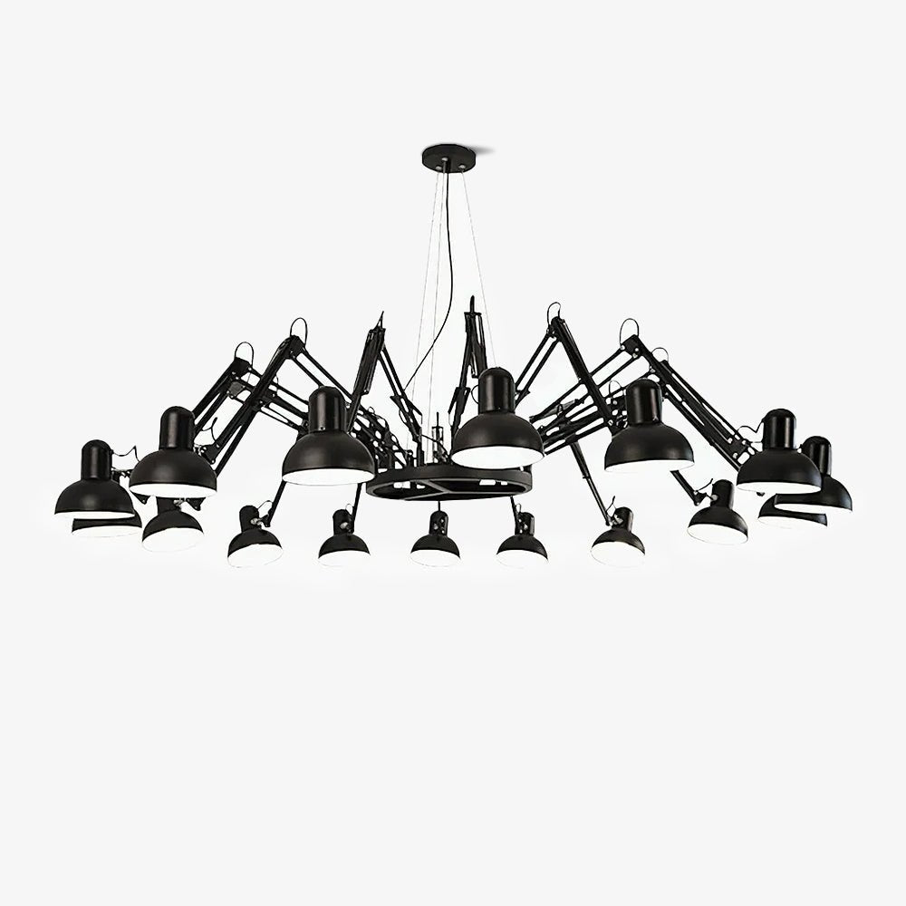 Lustra Chandelier Noir à Bras Multiples Ajustables - Neutralighting