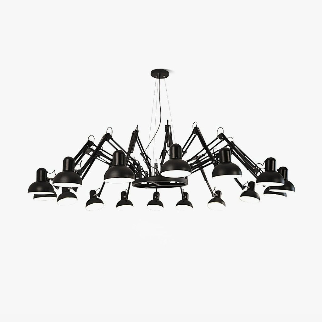 Lustra Chandelier Noir à Bras Multiples Ajustables - Neutralighting
