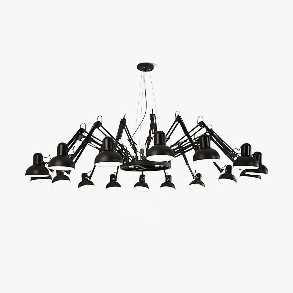 Lustra Chandelier Noir à Bras Multiples Ajustables - Neutralighting