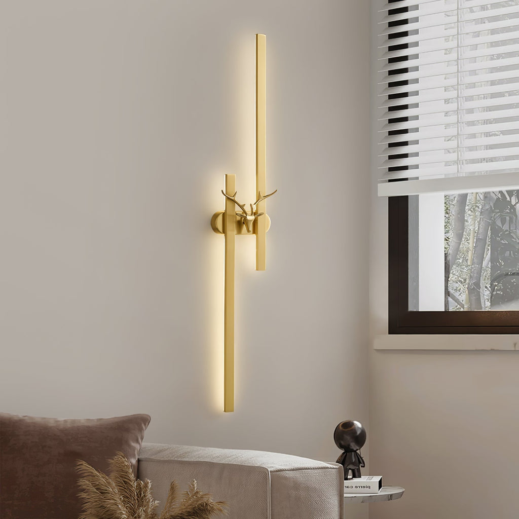 Vavinisra Classique Cerf Laiton Applique - Neutralighting
