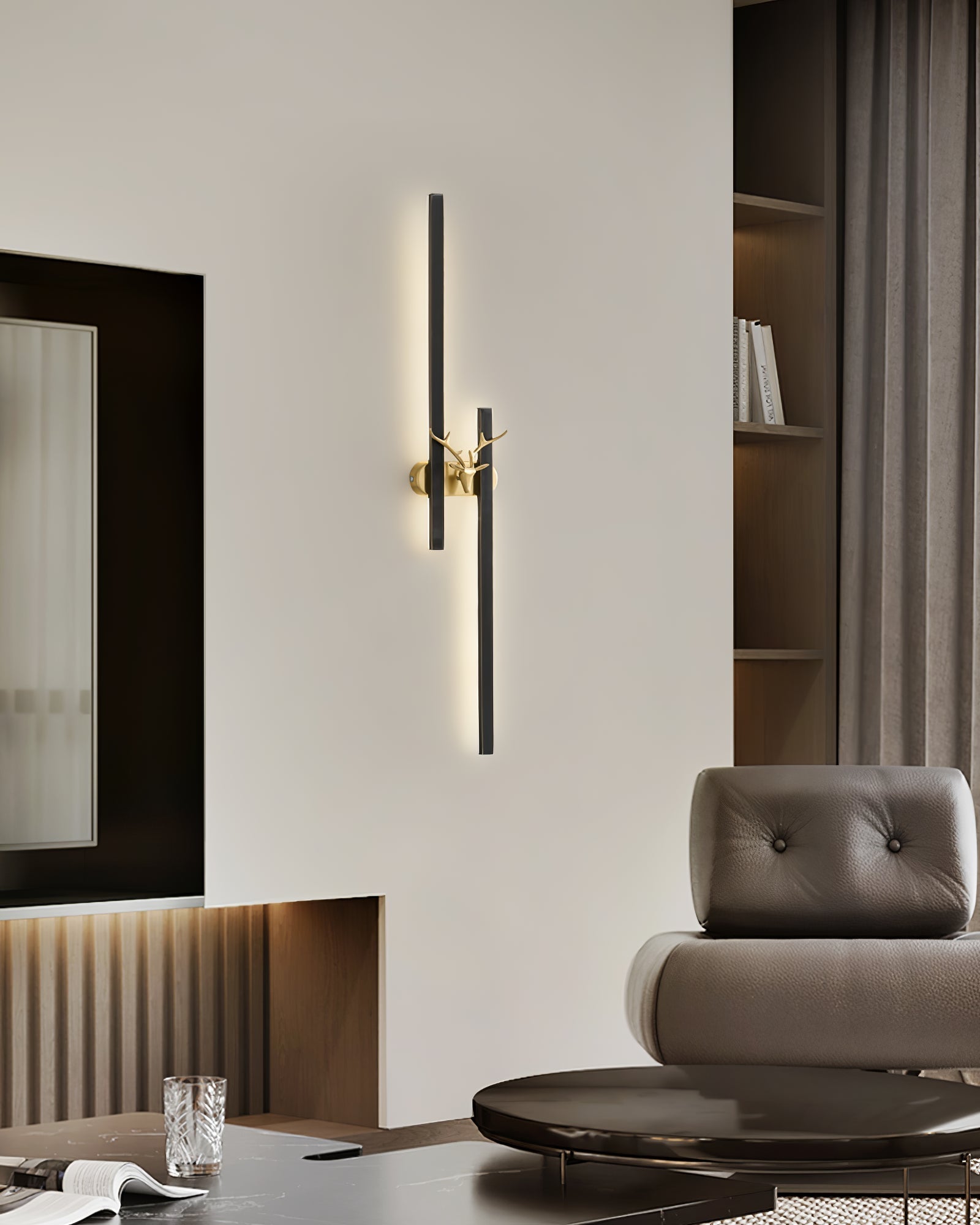 Vavinisra Classique Cerf Laiton Applique - Neutralighting