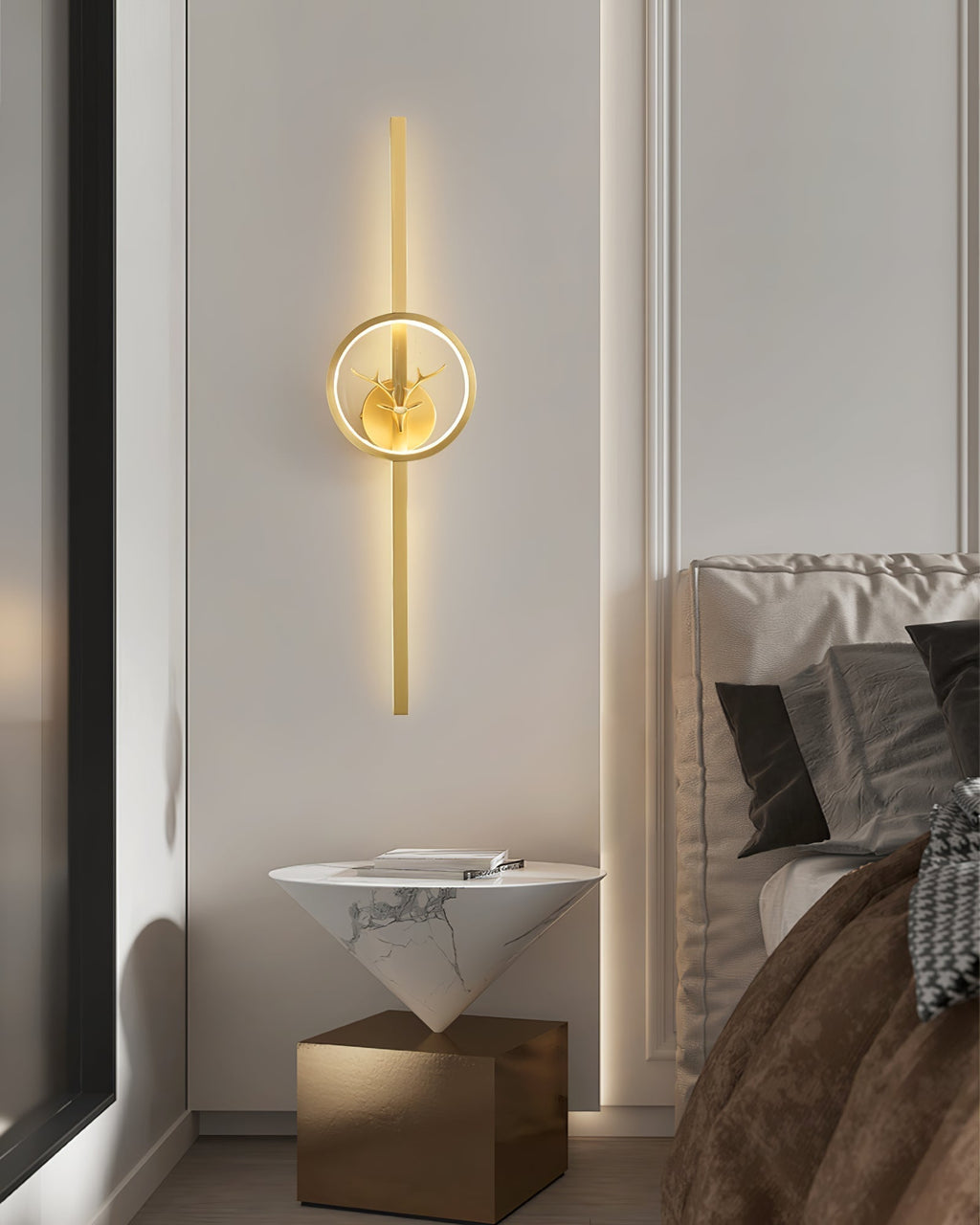 Vavinisra Classique Cerf Laiton Applique - Neutralighting