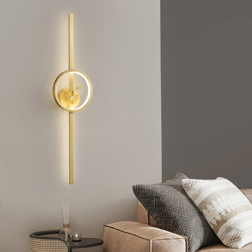 Vavinisra Classique Cerf Laiton Applique - Neutralighting