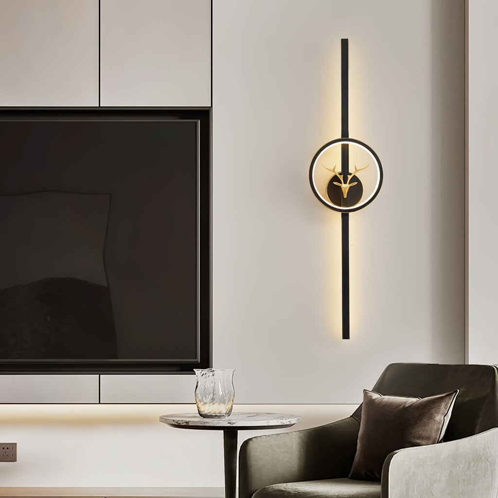 Vavinisra Classique Cerf Laiton Applique - Neutralighting