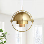 Lustra Lampe Pendante Boule Déformée Dorée - Neutralighting