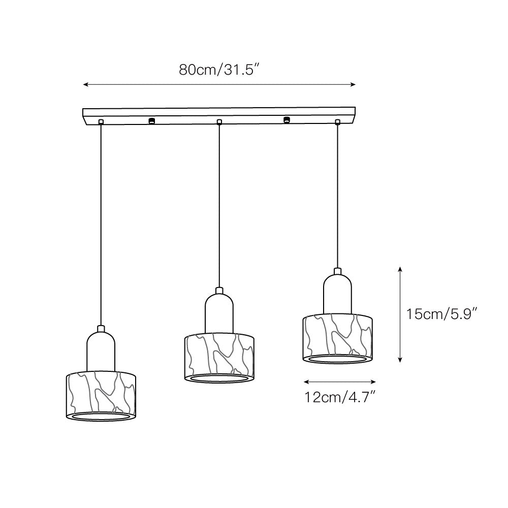 Flair Lampe Pendante en Marbre et Métal Minimaliste Moderne - Neutralighting