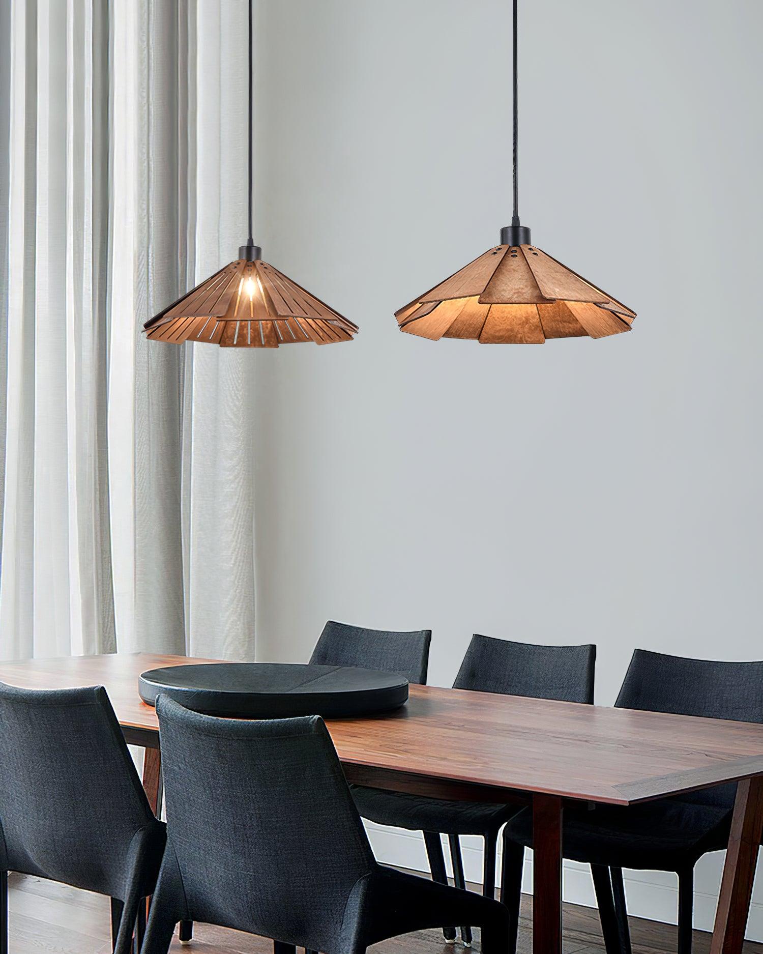 Delfina Lampe Suspendue Panneau en Bois Wabi-Sabi Organique - Neutralighting