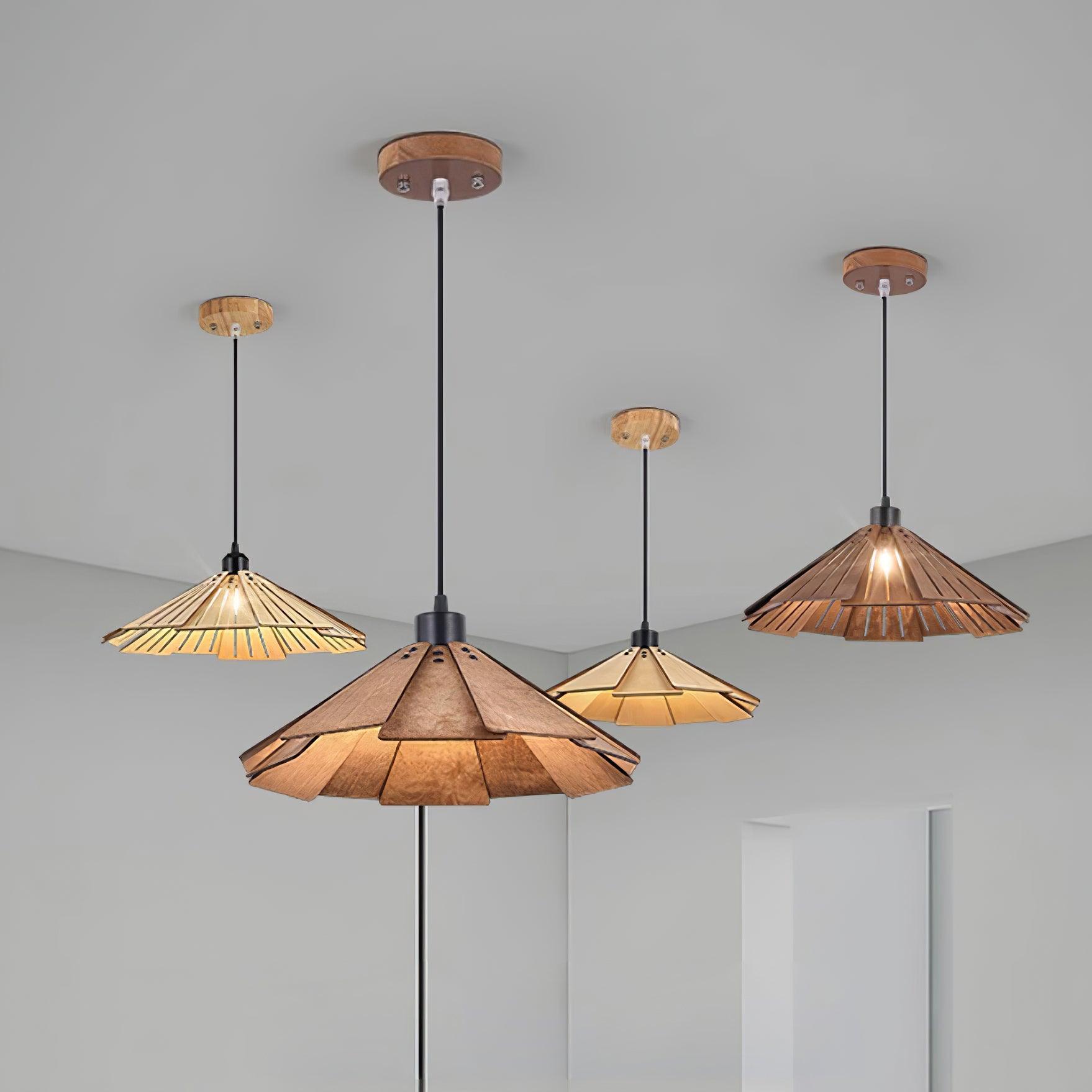 Delfina Lampe Suspendue Panneau en Bois Wabi-Sabi Organique - Neutralighting