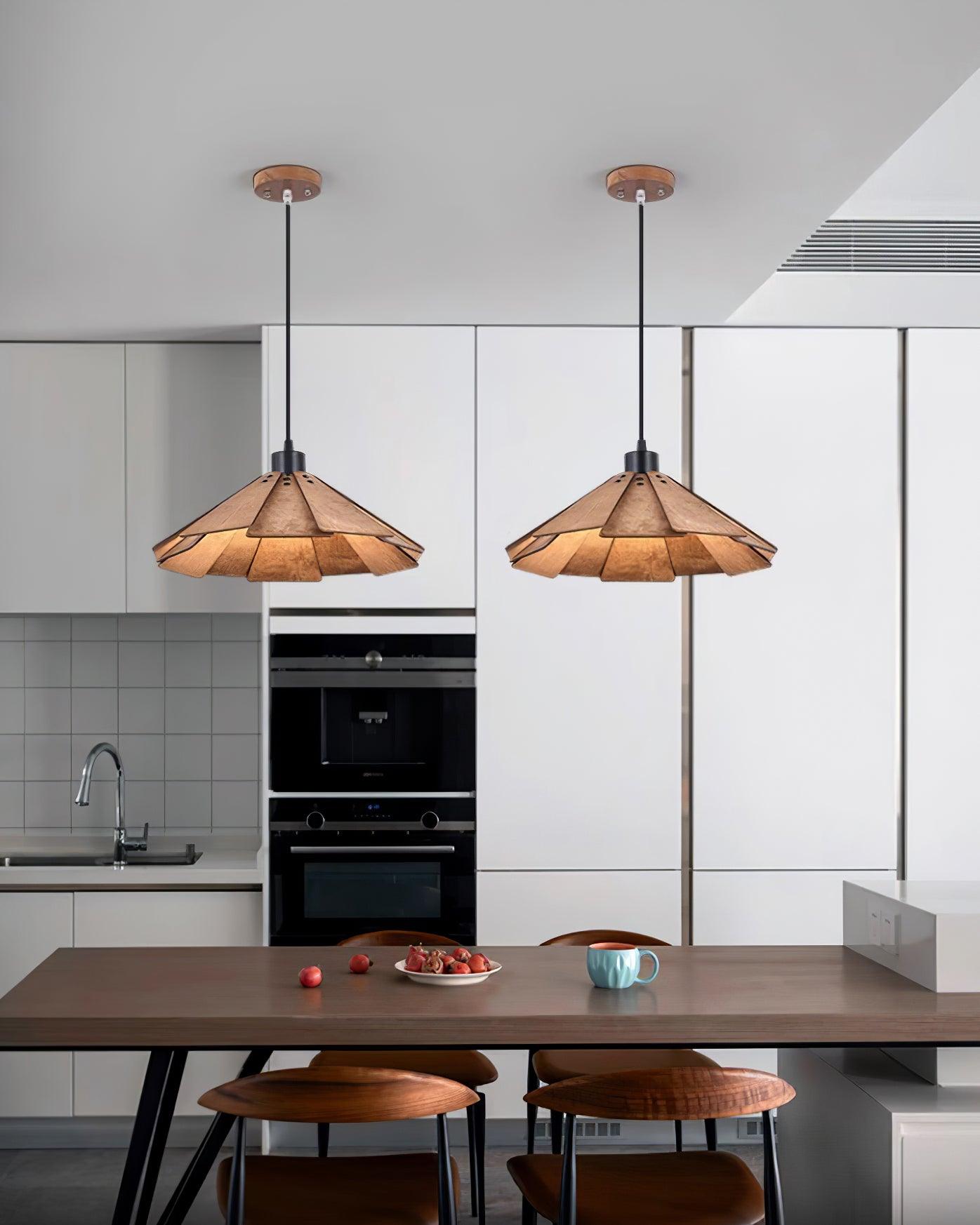 Delfina Lampe Suspendue Panneau en Bois Wabi-Sabi Organique - Neutralighting