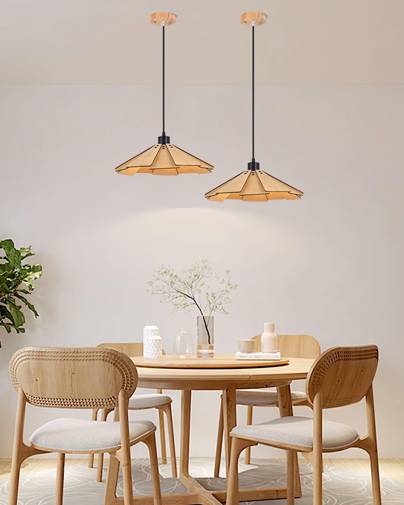 Delfina Lampe Suspendue Panneau en Bois Wabi-Sabi Organique - Neutralighting