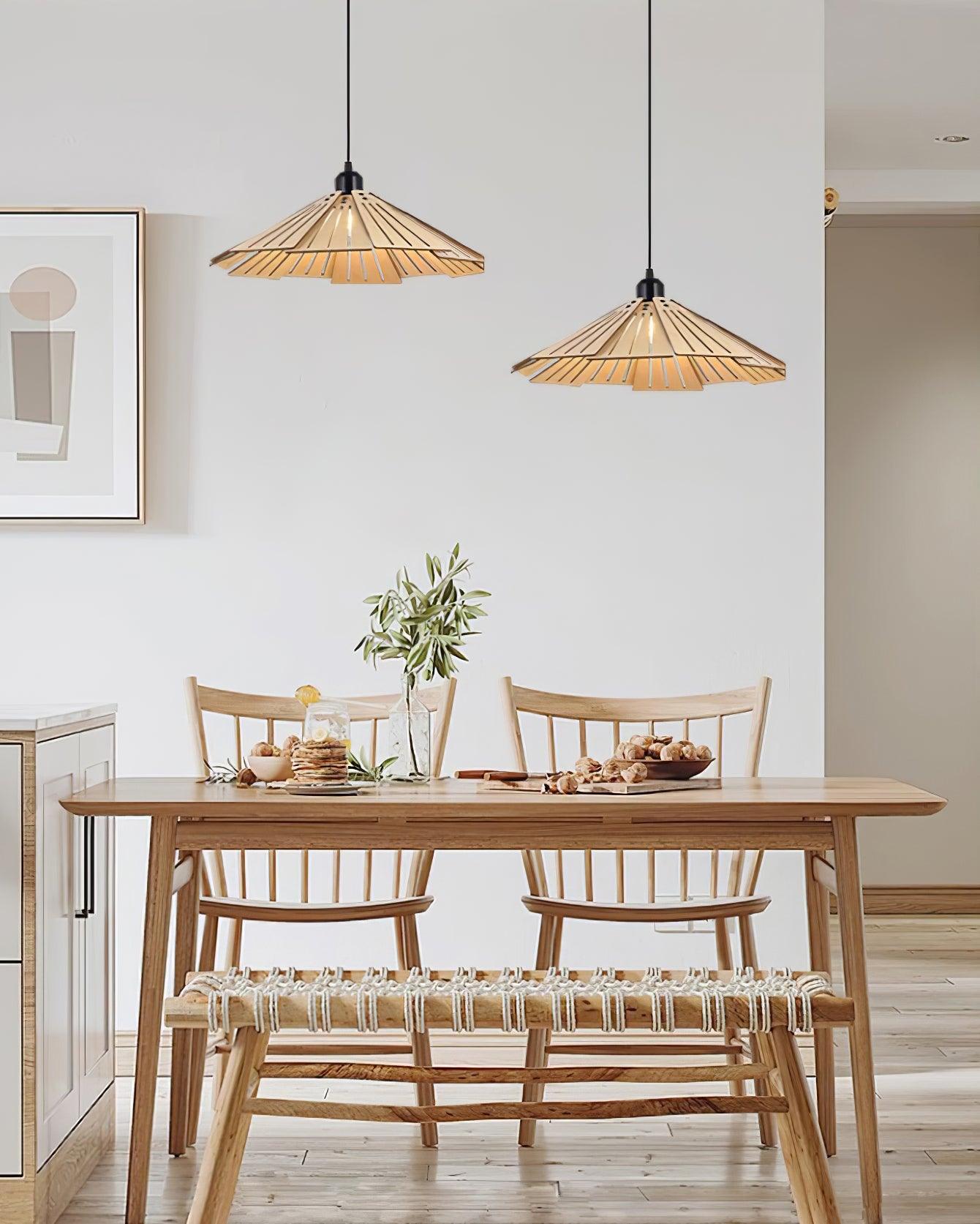 Delfina Lampe Suspendue Panneau en Bois Wabi-Sabi Organique - Neutralighting