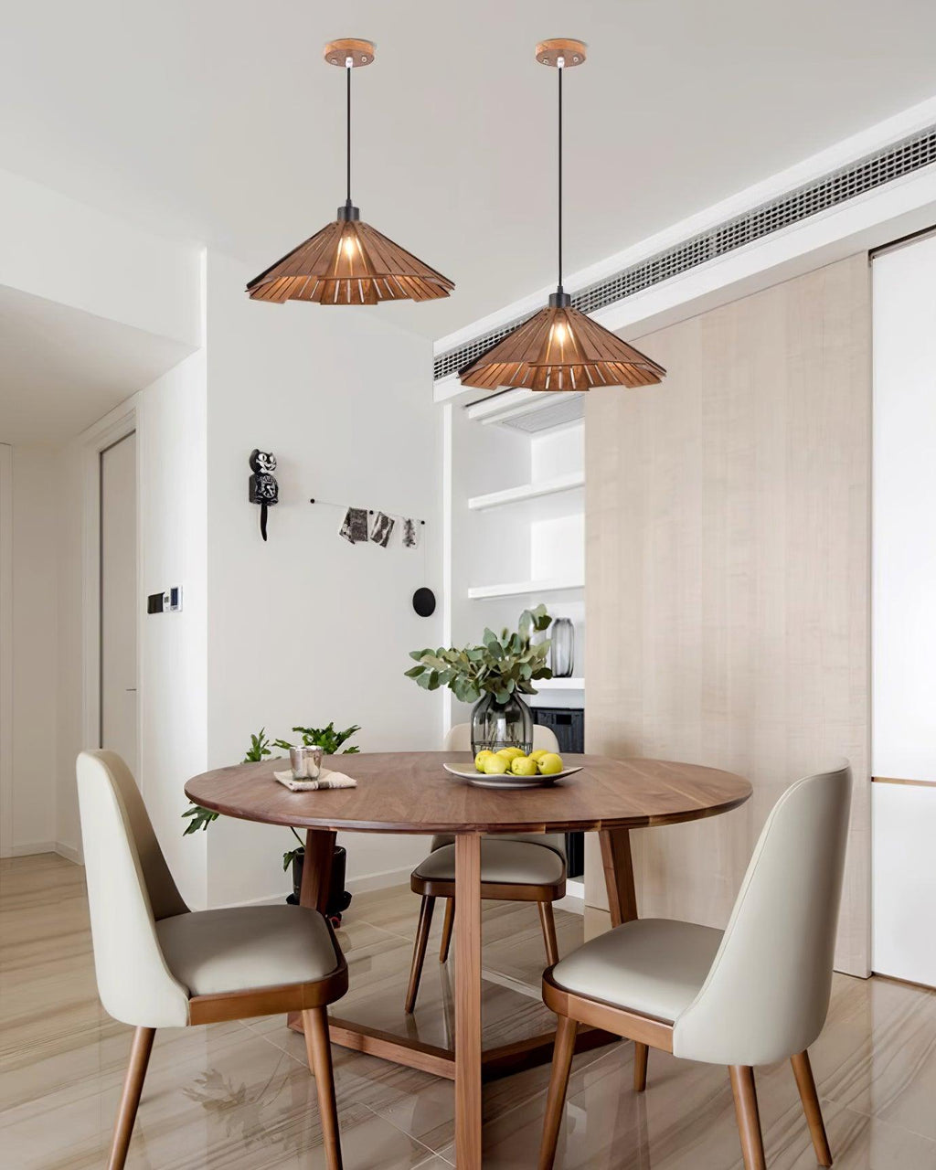Delfina Lampe Suspendue Panneau en Bois Wabi-Sabi Organique - Neutralighting
