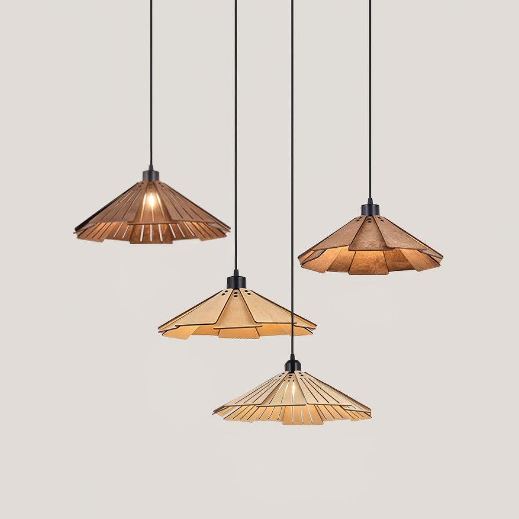 Delfina Lampe Suspendue Panneau en Bois Wabi-Sabi Organique - Neutralighting