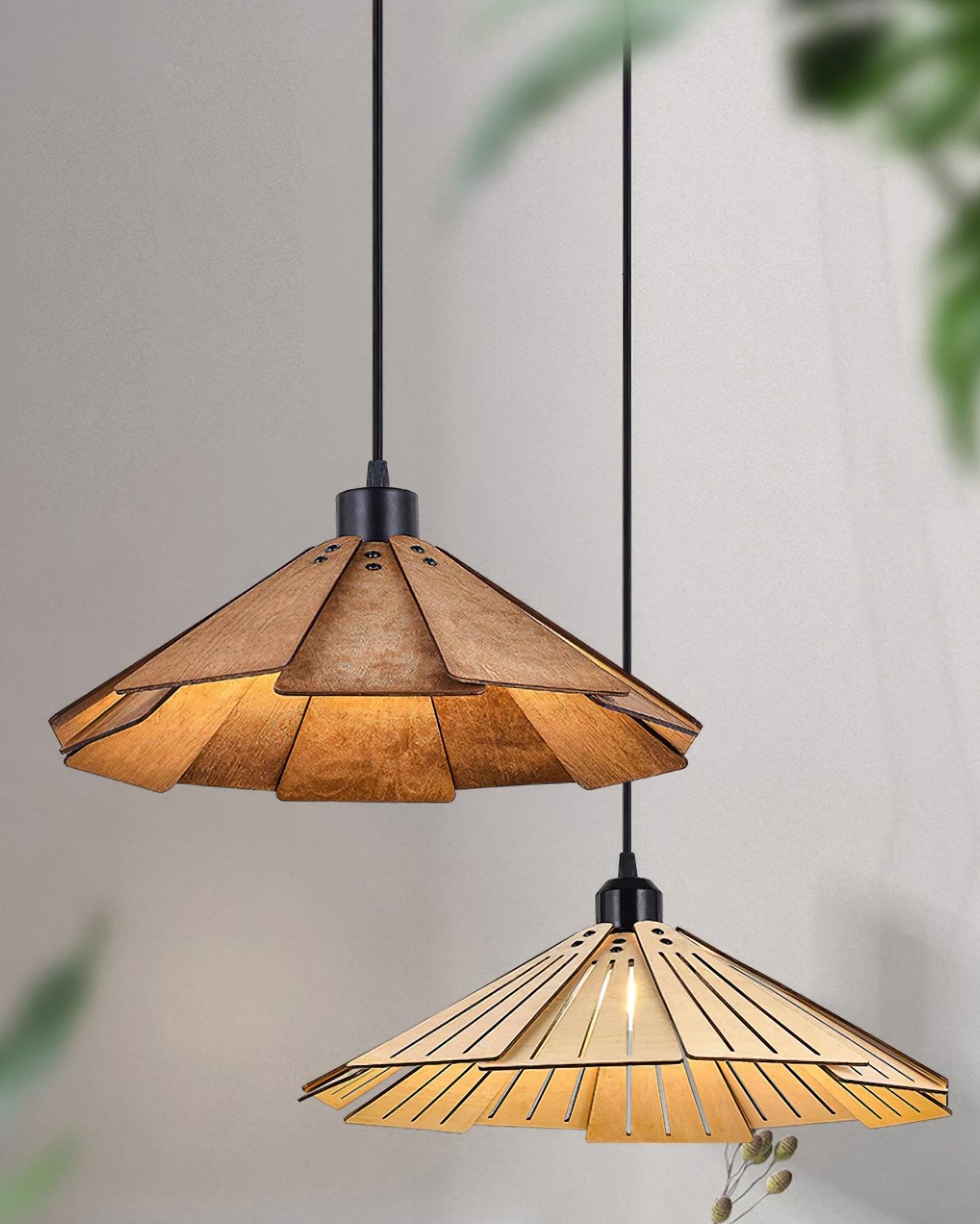 Delfina Lampe Suspendue Panneau en Bois Wabi-Sabi Organique - Neutralighting