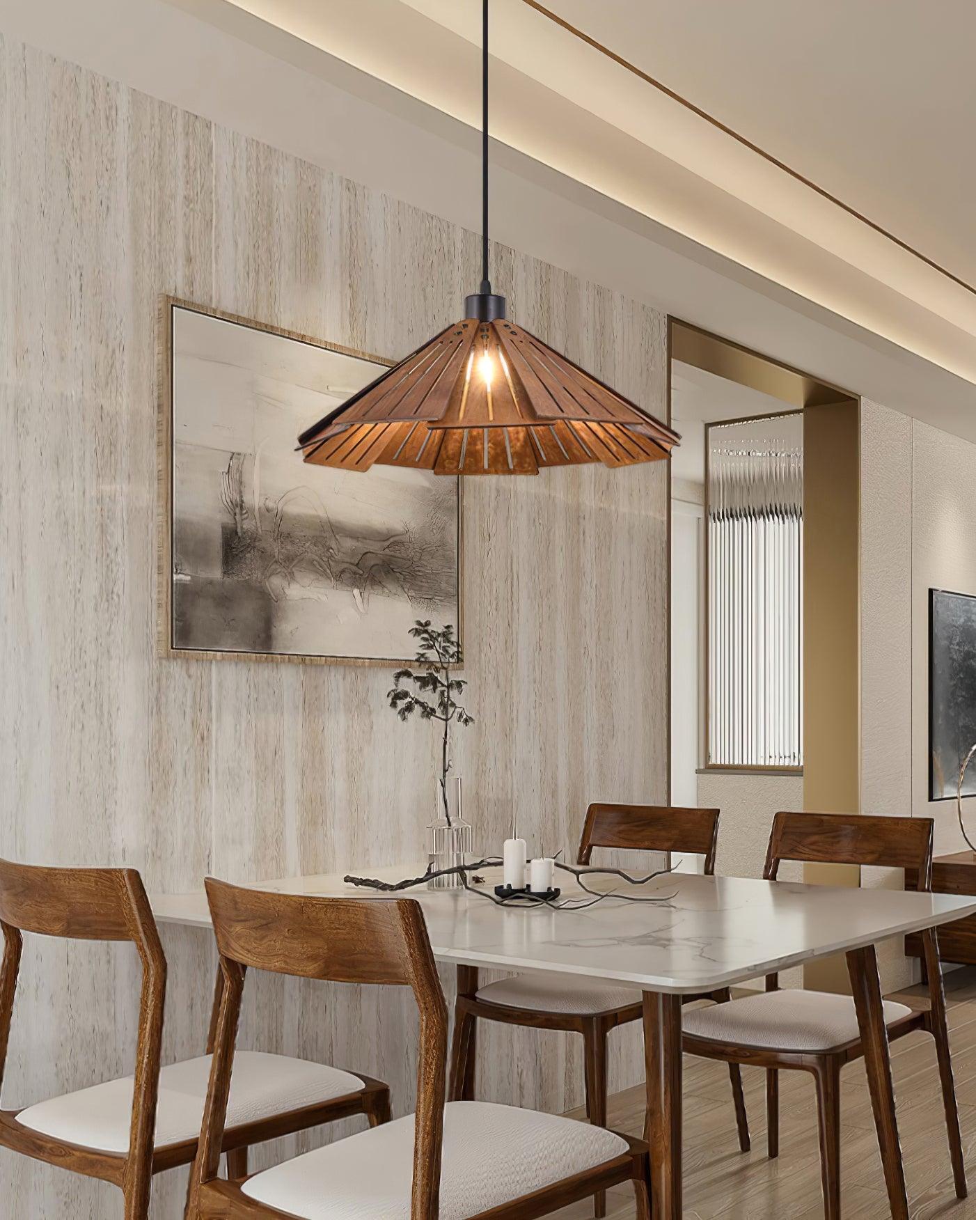 Delfina Lampe Suspendue Panneau en Bois Wabi-Sabi Organique - Neutralighting