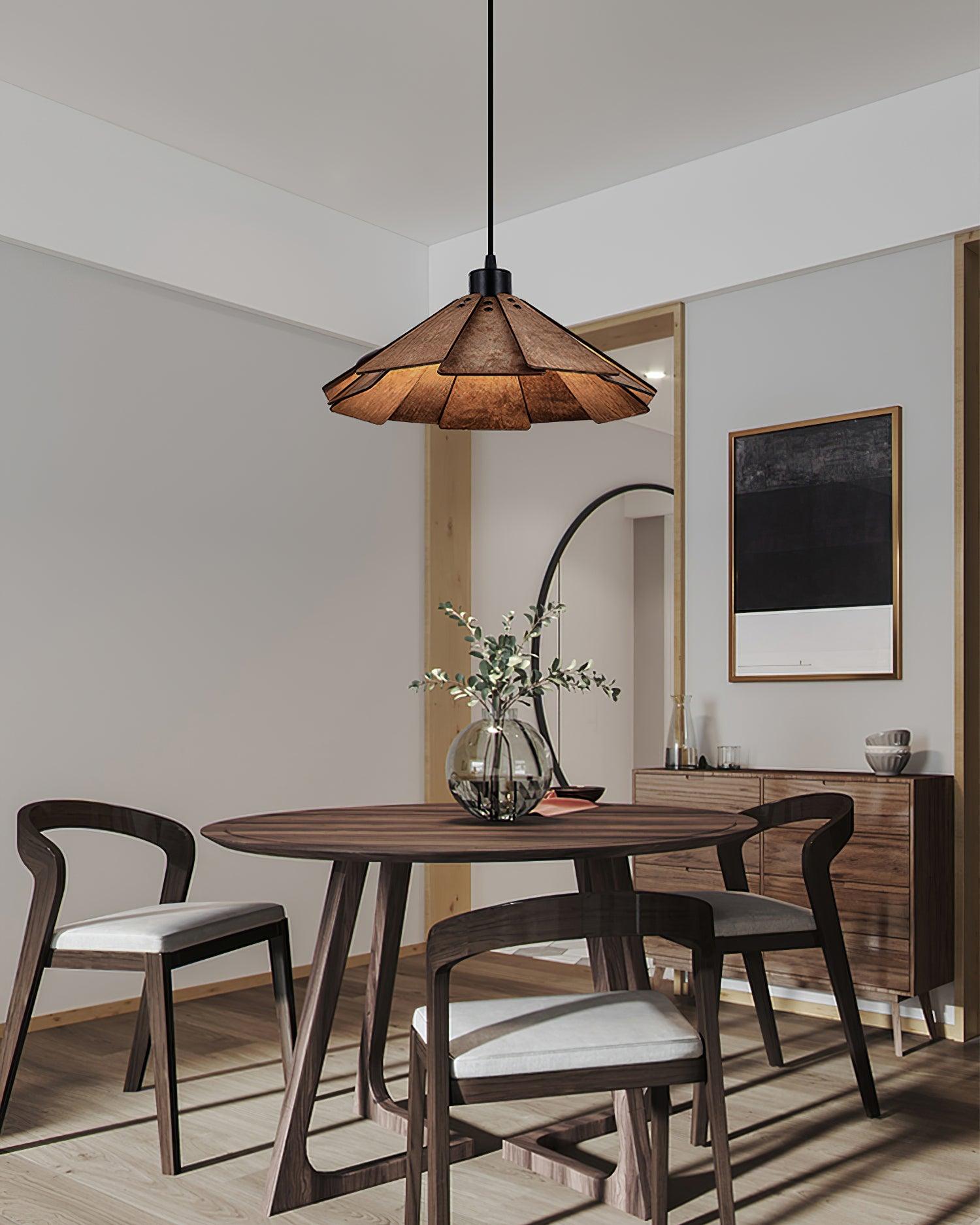 Delfina Lampe Suspendue Panneau en Bois Wabi-Sabi Organique - Neutralighting