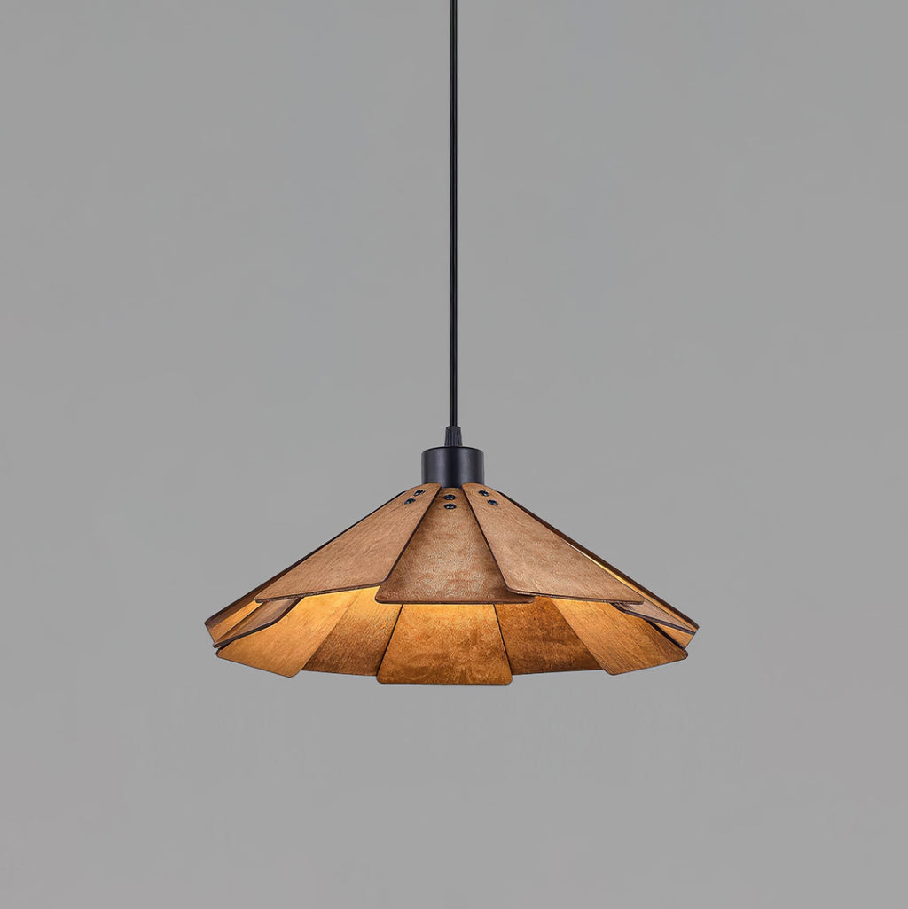 Delfina Lampe Suspendue Panneau en Bois Wabi-Sabi Organique - Neutralighting