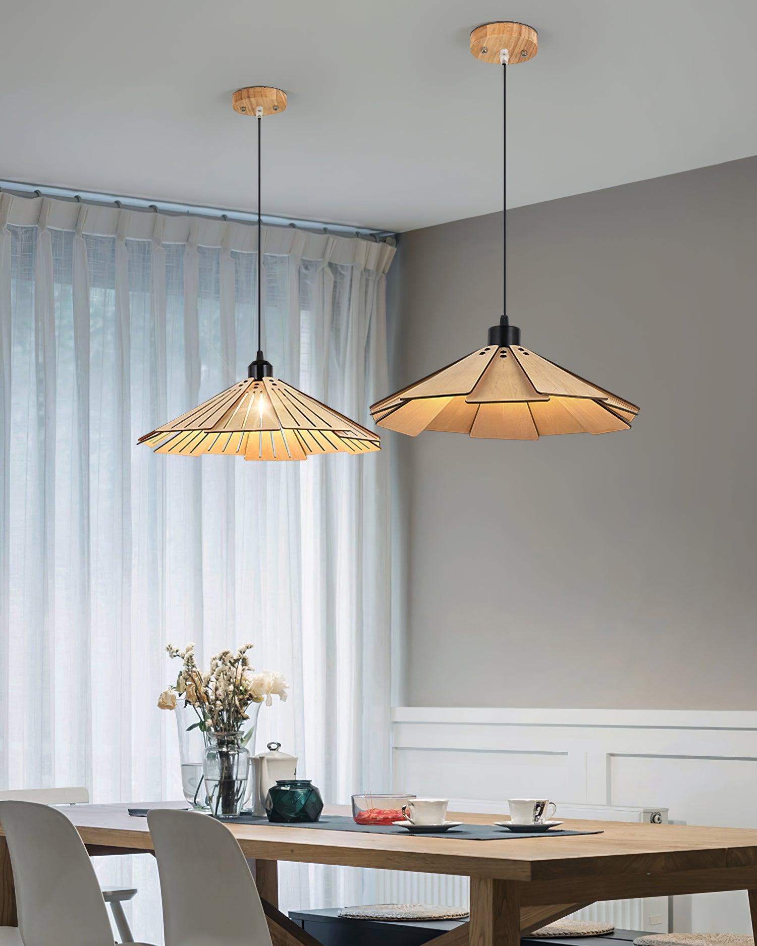 Delfina Lampe Suspendue Panneau en Bois Wabi-Sabi Organique - Neutralighting