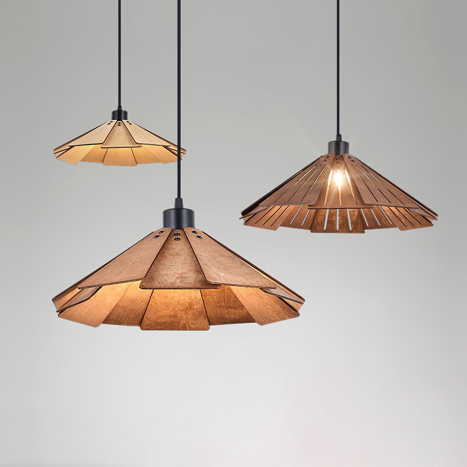 Delfina Lampe Suspendue Panneau en Bois Wabi-Sabi Organique - Neutralighting