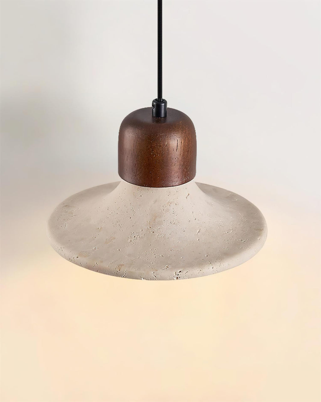 Ritta Lampe Pendante Forme Trompette Travertin - Neutralighting