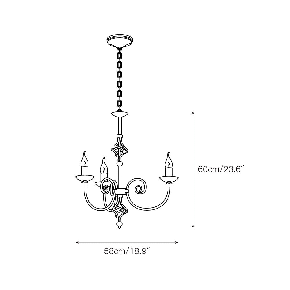 Grace Chandelier Métal Laiton Luxe Postmoderne - Neutralighting