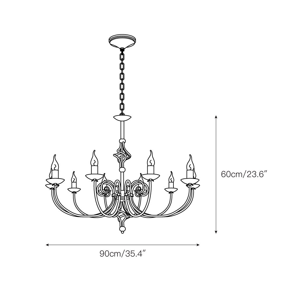 Grace Chandelier Métal Laiton Luxe Postmoderne - Neutralighting