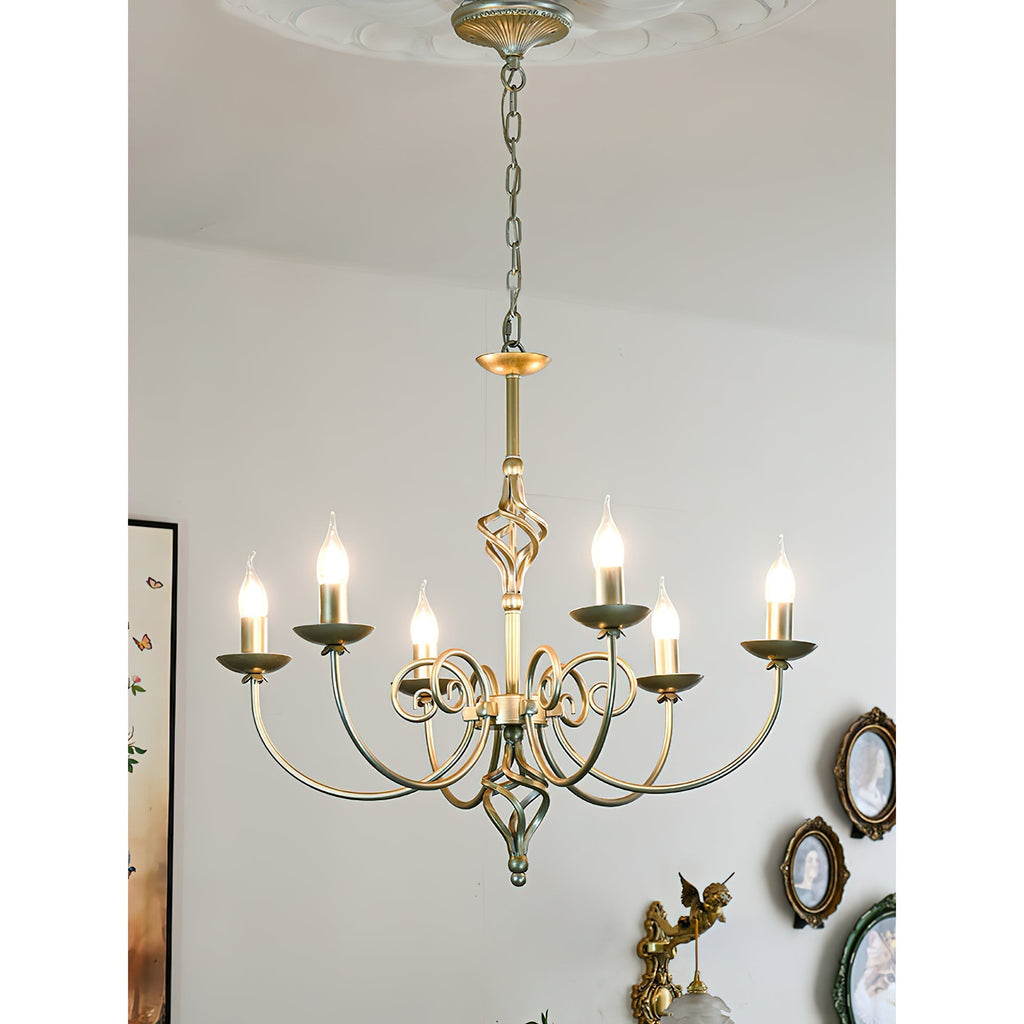 Grace Chandelier Métal Laiton Luxe Postmoderne - Neutralighting