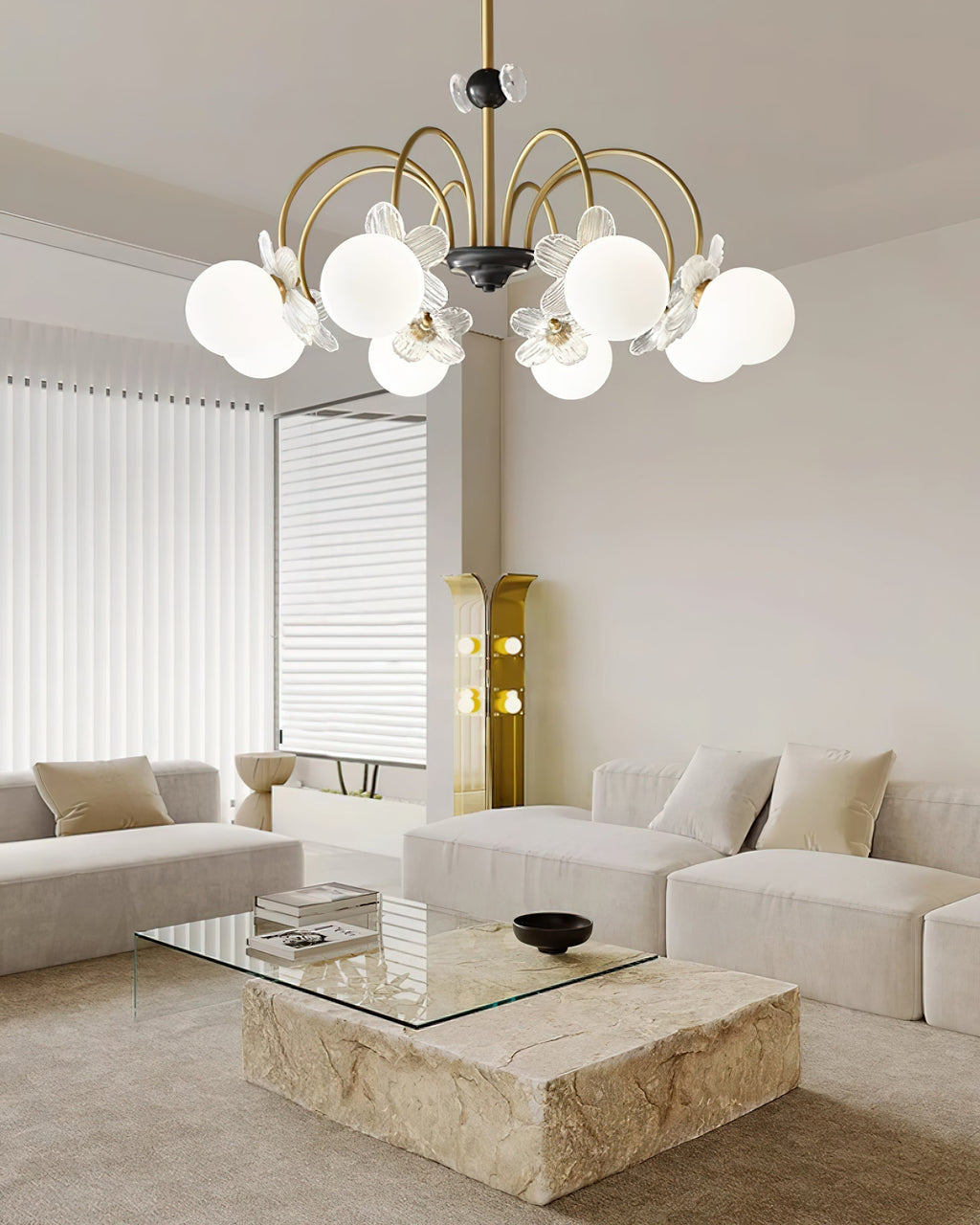 Petalia Lustre Laiton - Neutralighting