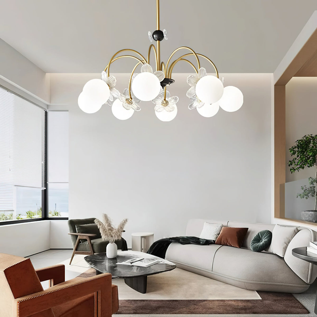 Petalia Lustre Laiton - Neutralighting