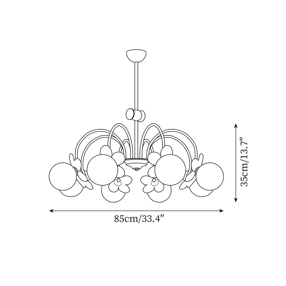 Petalia Lustre Laiton - Neutralighting