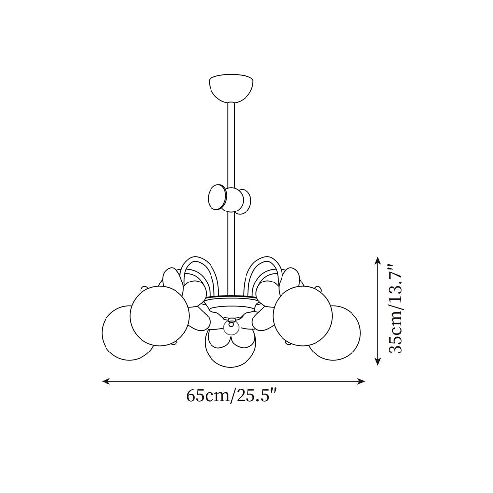 Petalia Lustre Laiton - Neutralighting