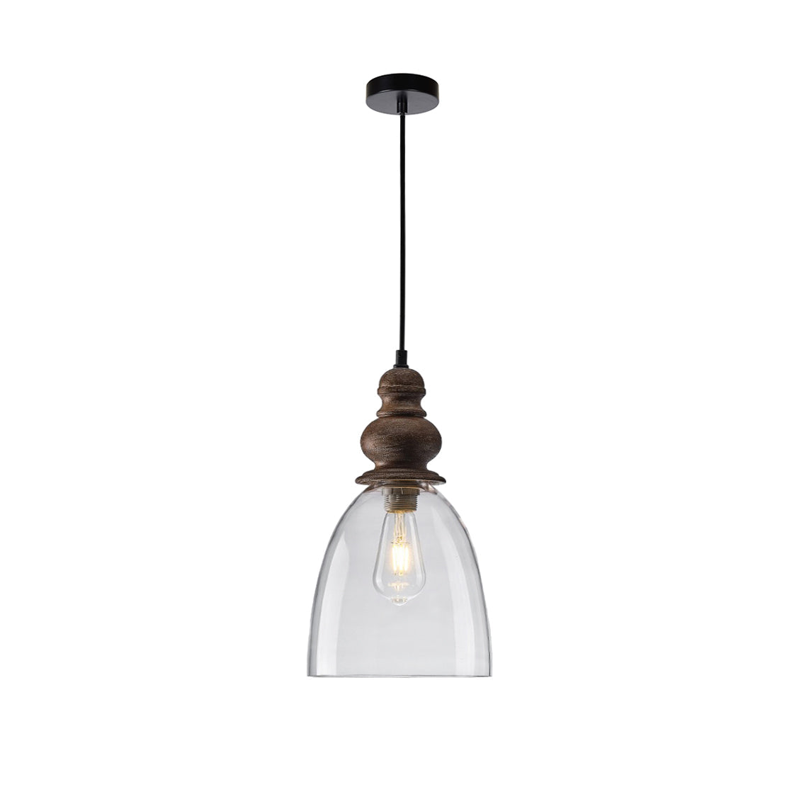 Inert Lampe Pendante en Bois et Verre Minimaliste Moderne - Neutralighting