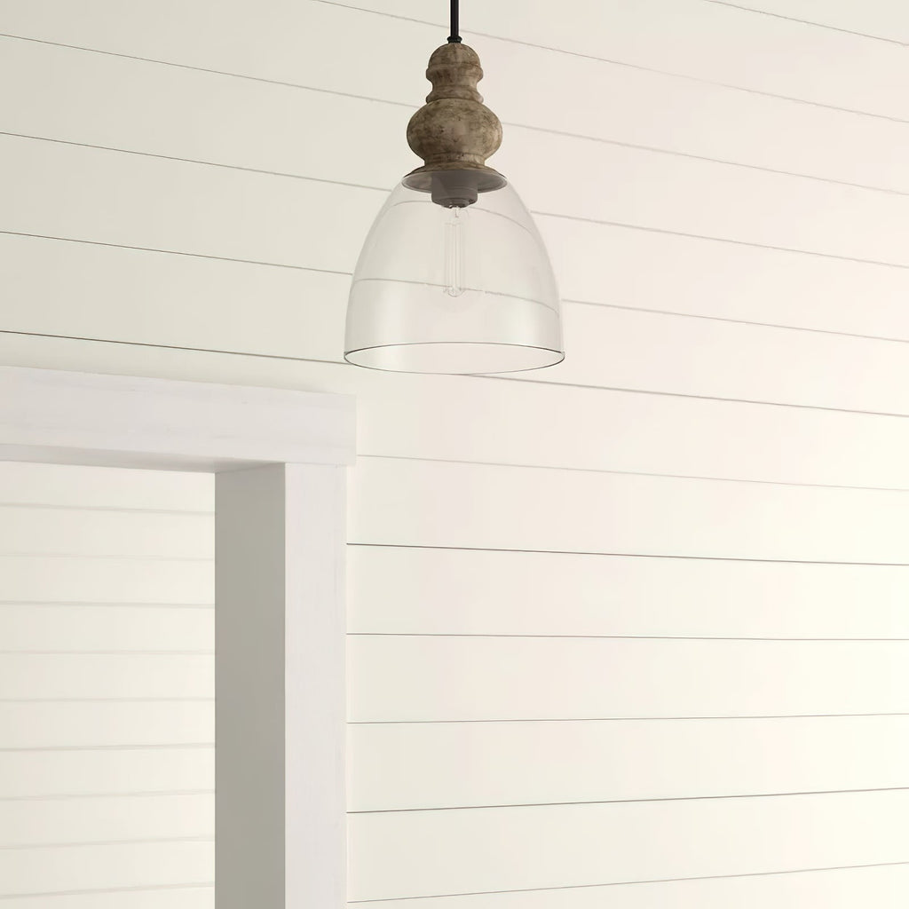 Inert Lampe Pendante en Bois et Verre Minimaliste Moderne - Neutralighting