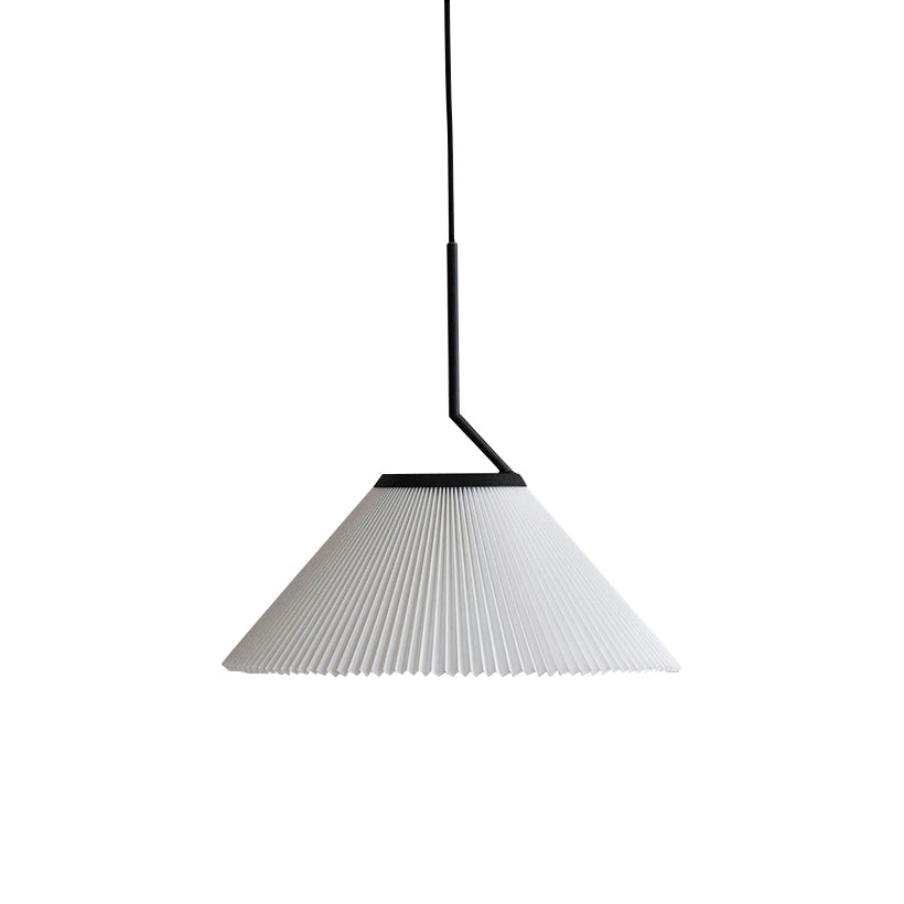 Knell Lampe Pendante en Métal Noir Plastique Plissée Minimaliste Moderne - Neutralighting