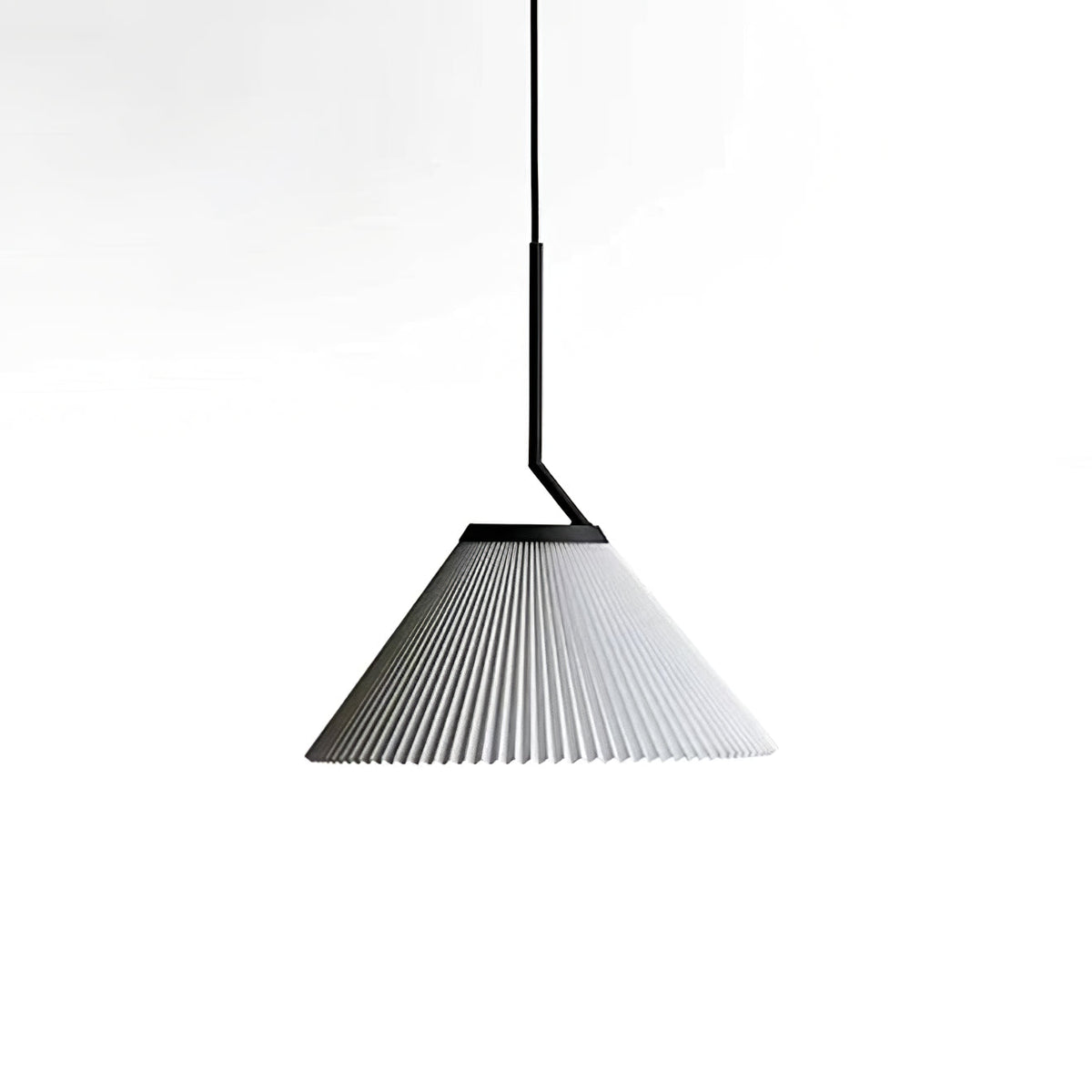 Knell Lampe Pendante en Métal Noir Plastique Plissée Minimaliste Moderne - Neutralighting