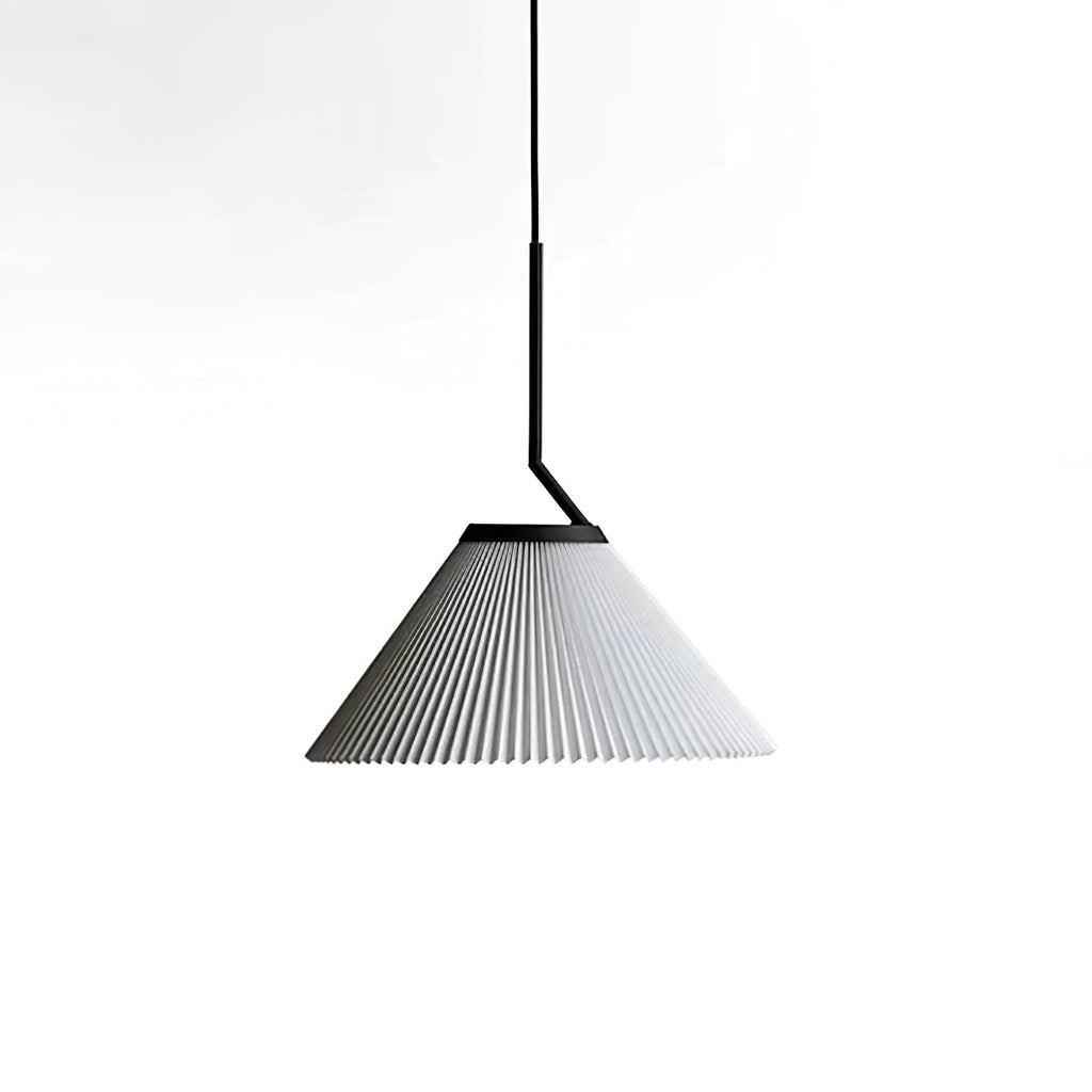 Knell Lampe Pendante en Métal Noir Plastique Plissée Minimaliste Moderne - Neutralighting