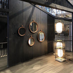 Solara Suspension Cylindre en Maille Accent en Laiton Industriel - Neutralighting
