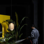 Solara Suspension Cylindre en Maille Accent en Laiton Industriel - Neutralighting