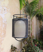 Solara Suspension Cylindre en Maille Accent en Laiton Industriel - Neutralighting