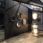 Solara Suspension Cylindre en Maille Accent en Laiton Industriel - Neutralighting