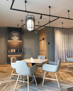 Solara Suspension Cylindre en Maille Accent en Laiton Industriel - Neutralighting