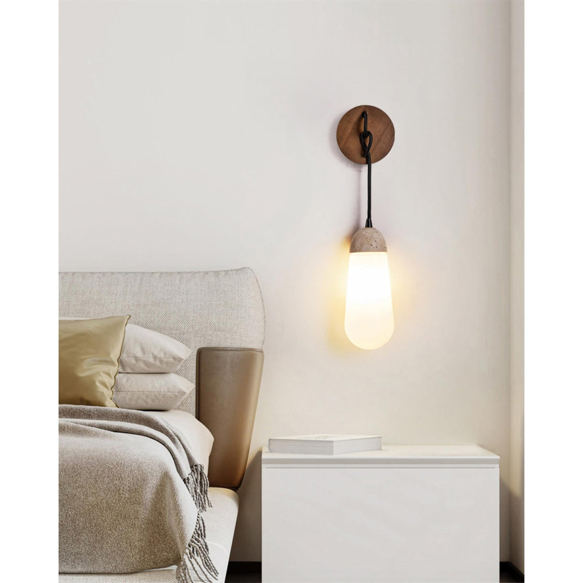 Radiant Applique Murale Bois Travertin Minimaliste Moderne - Neutralighting