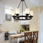 Silva Suspension Bague Rétro, Métal/Verre, Blanc/Noir, Salle à Manger/Salle de Séjour - Neutralighting