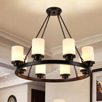 Silva Suspension Bague Rétro, Métal/Verre, Blanc/Noir, Salle à Manger/Salle de Séjour - Neutralighting