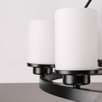 Silva Suspension Bague Rétro, Métal/Verre, Blanc/Noir, Salle à Manger/Salle de Séjour - Neutralighting