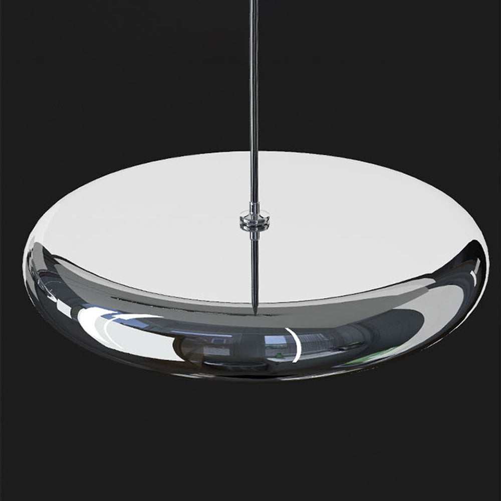 Arisha Suspension Ronde Moderne, Métal/Acrylique, Argent/Or/Rose Rouge, Salon - Neutralighting