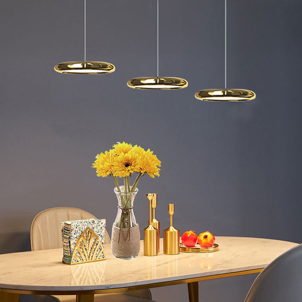 Arisha Suspension Ronde Moderne, Métal/Acrylique, Argent/Or/Rose Rouge, Salon - Neutralighting