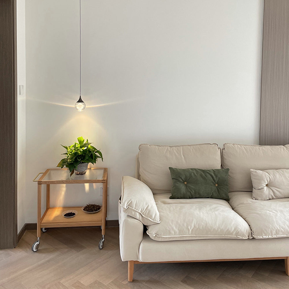 Aria Suspension Globe Inhabituel, Métal/Cristal, Noir/Blanc, Chevet/Salon - Neutralighting