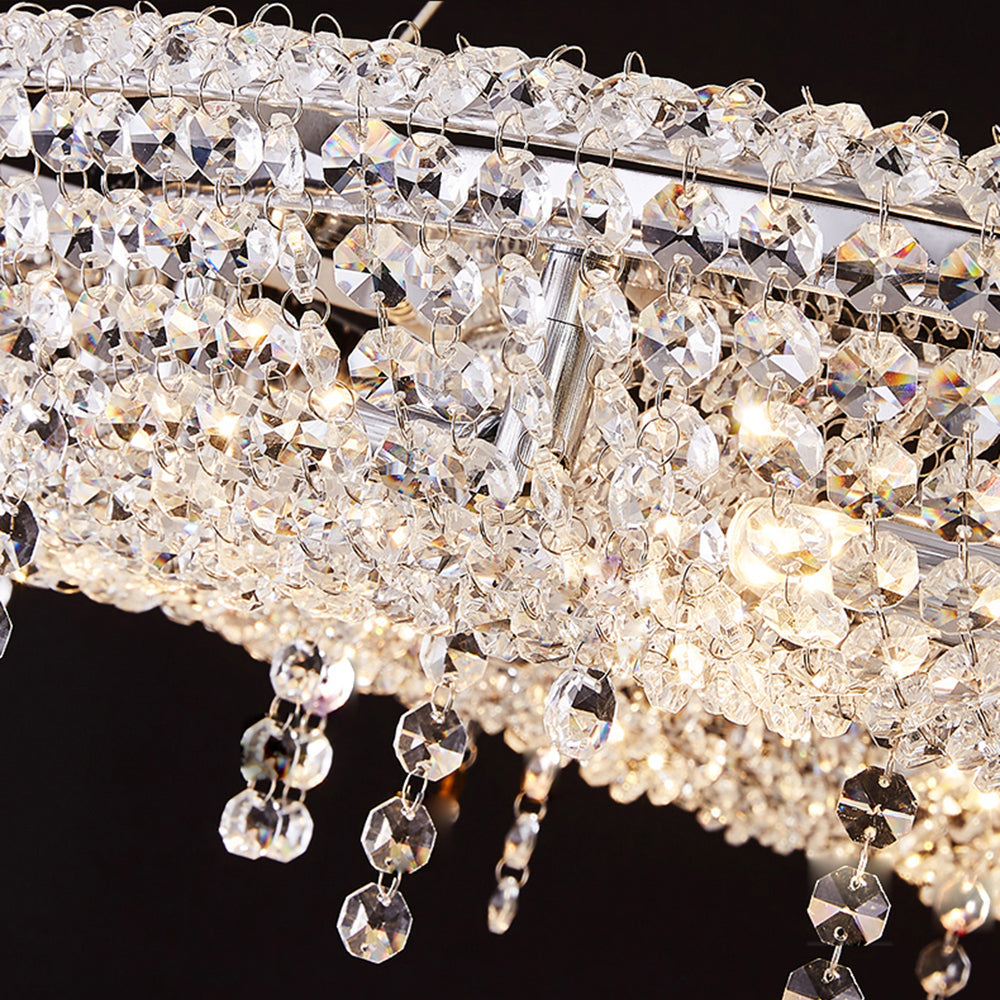 Kristy Suspension Anneau Nordique, Métal/Cristal, Doré, Chambre à Coucher/Salon - Neutralighting