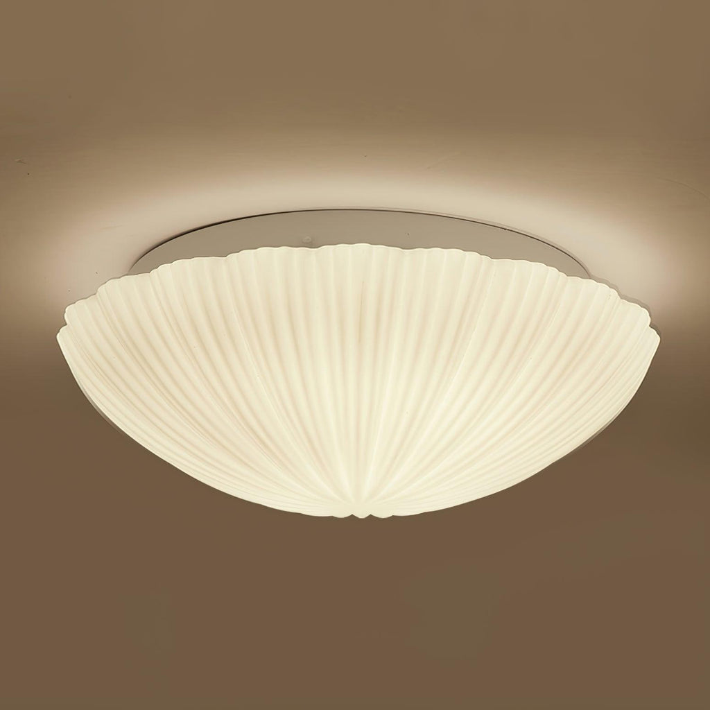 Solara Plafonnier Forme Coquillage Cannelé Doux Élégant - Neutralighting